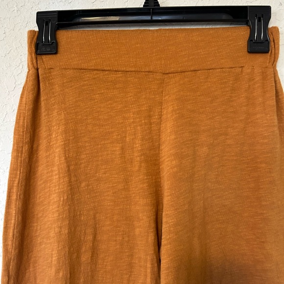 Urban Outfitters Wide Leg Pants Jesse Split Burnt Orange Boho Flowy Trousers - Picture 4 of 6